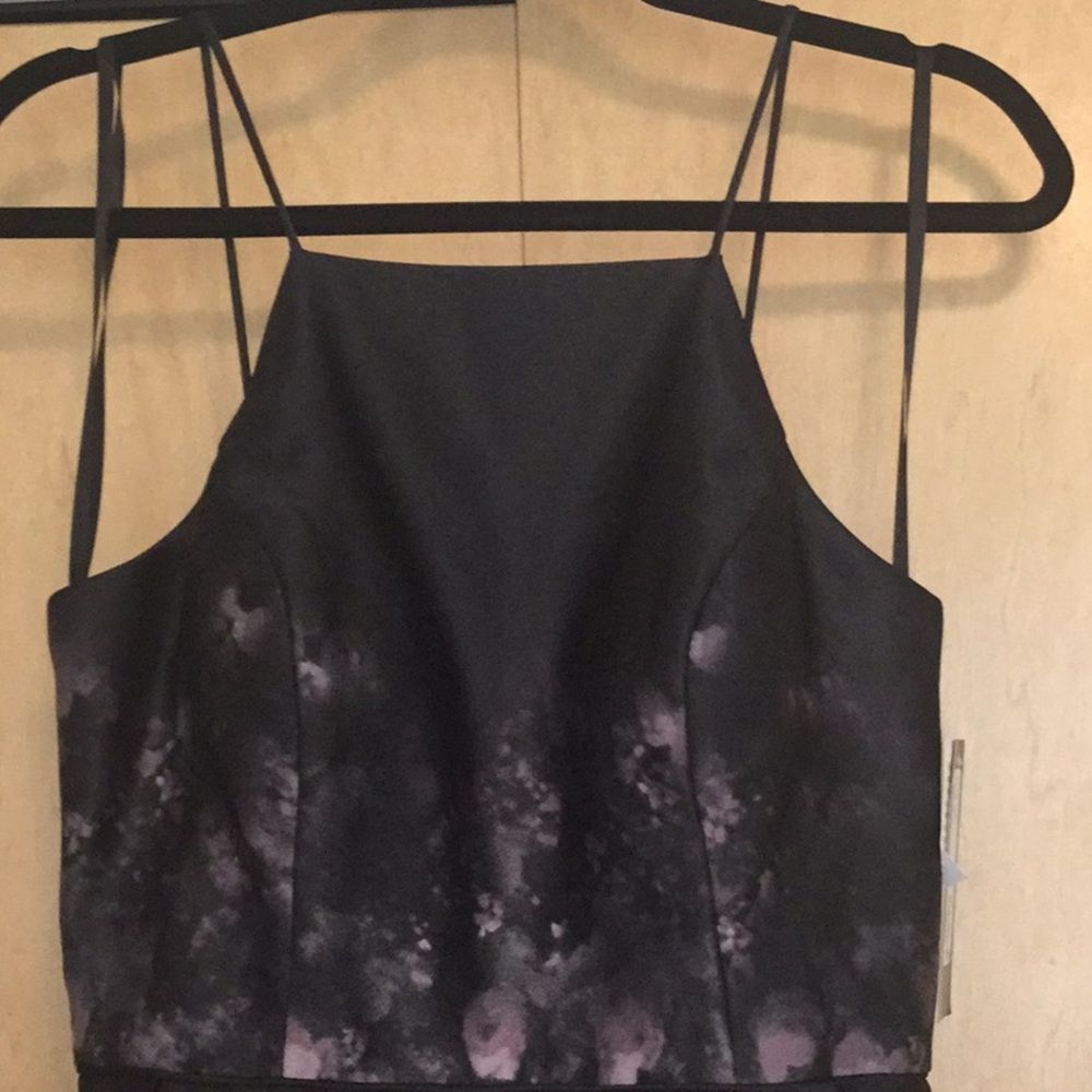 Betsy & Adam Black Pink Printed Ombré Halt… - Picture 2 of 13
